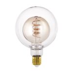 Eglo LED Globe E27 Filament Amber 4W 200lm - 820 Zeer Warm Wit | Dimbaar - Vervangt 25W