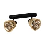 Eglo Plafondlamp Keelby Staal Zwart | IP20 - Geschikt voor 2x E14 