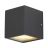 SLV Sitra Kubus Wandlamp Aluminium Grijs | Buitenverlichting - IP44 - Geschikt voor 2x GX53 