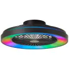 Brilliant Mazzaro Plafondventilator Kunststof Zwart 36W 4700lm - 830-865 CCT+RGB | 485mm - Afstandsbediening Dimbaar