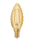 Ledvance Vintage 1906 LED E14 Kaars Goud 2.5W 220lm - 824 Zeer Warm Wit | Vervangt 25W