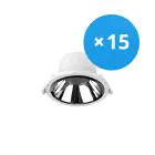 Voordeelpak 15x Noxion LED Downlight Apollo 9W 1100lm 60D - 840 Koel Wit | 145mm - Alu Reflector - UGR 