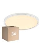 Voordeelpak 3x Nordlux LED Bulkhead Oja 29 Wit 18W 1700lm - 827 Zeer Warm Wit | 3-Staps Dimbaar - IP20
