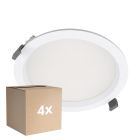 Voordeelpak 4x Ledvance LED Downlight Comfort Opaal Aluminium Wit 30W 3600lm 100D - 930 Warm Wit | Zaagmaat 200mm - IP44 - Beste Kleurweergave